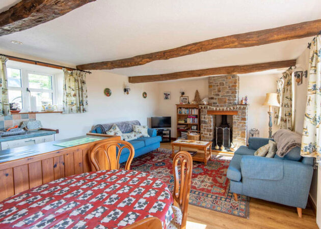 Open plan living and dining area